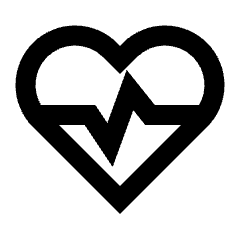 Ecg Heart Icon from Sharp Line - Streamline Material Set