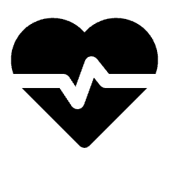 Ecg Heart Fill Icon from Rounded Fill - Streamline Material Set