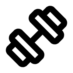 Exercise Icon from Rounded Line - Streamline Material Set