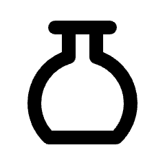 Flask Empty Icon from Rounded Line - Material Pro Set