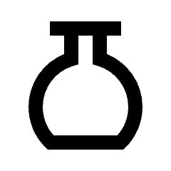 Flask Empty Fill Icon from Sharp Fill - Streamline Material Set