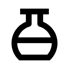 Flask Half Icon from Outlined Line - Streamline Material Set