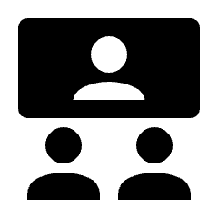 Group Meeting Fill Icon from Outlined Fill - Streamline Material Set