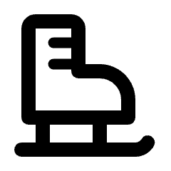 Ice Skating Icon from Rounded Line - Material Pro Set
