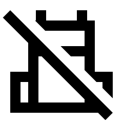 No Backpack Icon from Sharp Line - Material Pro Set