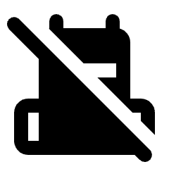 No Backpack Fill Icon from Rounded Fill - Streamline Material Set