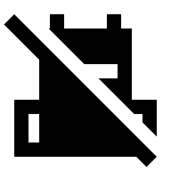 No Backpack Fill Icon from Sharp Fill - Streamline Material Set