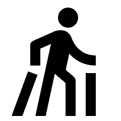 Nordic Walking Fill Icon from Outlined Fill - Streamline Material Set