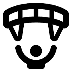 Paragliding Icon from Rounded Line - Material Pro Set