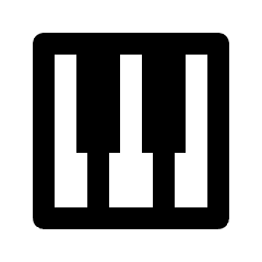 Piano Icon from Outlined Line - Streamline Material Set