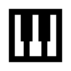 Piano Fill Icon from Sharp Fill - Streamline Material Set