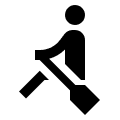 Rowing Icon from Sharp Line - Streamline Material Set