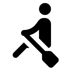 Rowing Fill Icon from Rounded Fill - Streamline Material Set