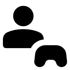 Single Player Fill Icon from Rounded Fill - Streamline Material Set