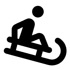 Sledding Icon from Rounded Line - Material Pro Set