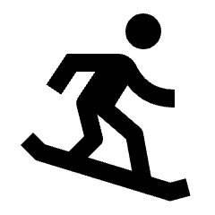 Snowboarding Fill Icon from Sharp Fill - Streamline Material Set