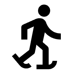 Snowshoeing Fill Icon from Outlined Fill - Streamline Material Set