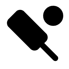 Sports Cricket Fill Icon from Rounded Fill - Material Pro Set