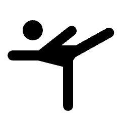 Sports Gymnastics Fill Icon from Rounded Fill - Material Pro Set