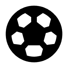 Sports Soccer Fill Icon from Rounded Fill - Streamline Material Set