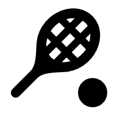 Sports Tennis Fill Icon from Rounded Fill - Streamline Material Set