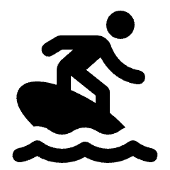 Surfing Fill Icon from Rounded Fill - Streamline Material Set