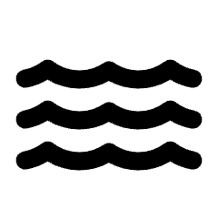 Water Icon from Rounded Line - Streamline Material Set