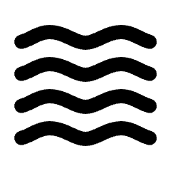 Waves Icon from Rounded Line - Streamline Material Set