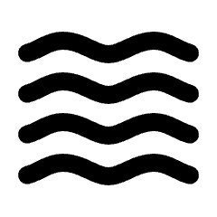 Waves Fill Icon from Rounded Fill - Material Pro Set