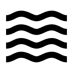 Waves Fill Icon from Sharp Fill - Material Pro Set