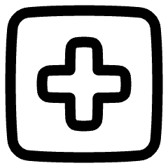 Add Square Icon from Plump Line Set