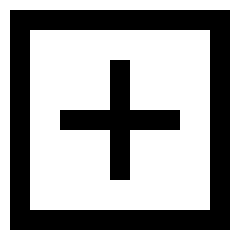 Add Square Icon from Sharp Line Set