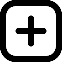 Add Square Icon from Micro Line Set