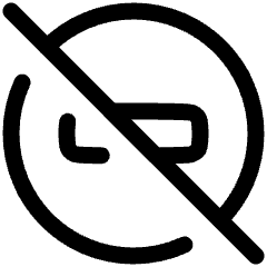 Block Do Not Disturb Off Icon from Plump Line Set