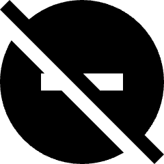 Block Do Not Disturb Off Icon from Sharp Solid Set
