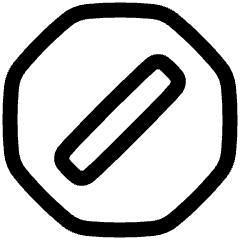 Block Spam List Icon from Plump Line Set