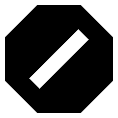 Block Spam List Icon from Sharp Solid Set