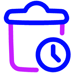 Delete Auto Trash Icon from Plump Neon Set