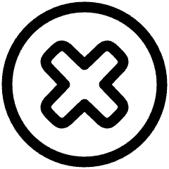 Delete Circle Icon from Plump Line Set