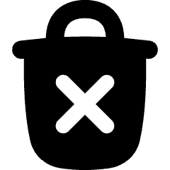 Delete Forever Permanently Empty Trash Icon from Flex Solid Set