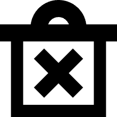Delete Forever Permanently Empty Trash Icon from Sharp Remix Set