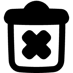 Delete Forever Permanently Empty Trash Icon from Plump Remix Set