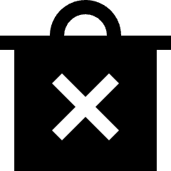 Delete Forever Permanently Empty Trash Icon from Sharp Solid Set