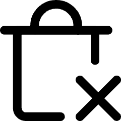 Delete Forever Permanently Empty Trash Icon from Core Line Set