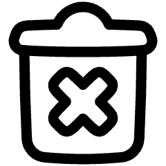 Delete Forever Permanently Empty Trash Icon from Plump Line Set