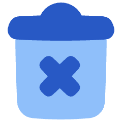Delete Forever Permanently Empty Trash Icon from Plump Flat Set