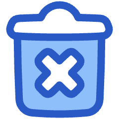 Delete Forever Permanently Empty Trash Icon from Plump Duo Set