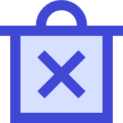 Delete Forever Permanently Empty Trash Icon from Sharp Duo Set
