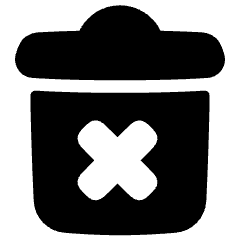 Delete Forever Permanently Empty Trash Icon from Plump Solid Set