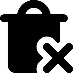 Delete Forever Permanently Empty Trash Icon from Core Solid Set